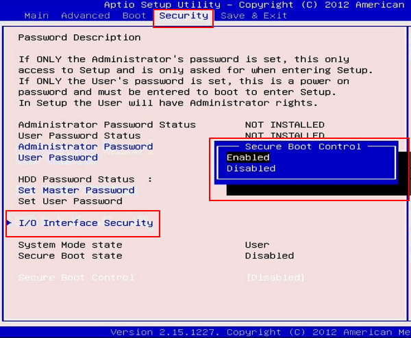 Narzędzie do przywracania ustawień fabrycznych Aptio