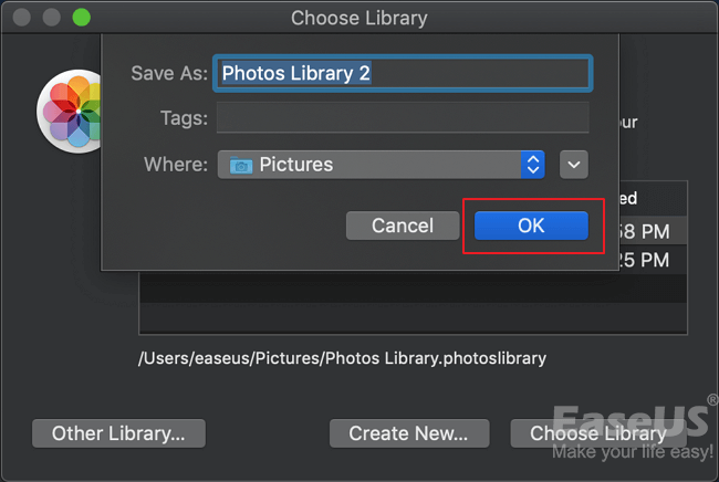 create new photo library