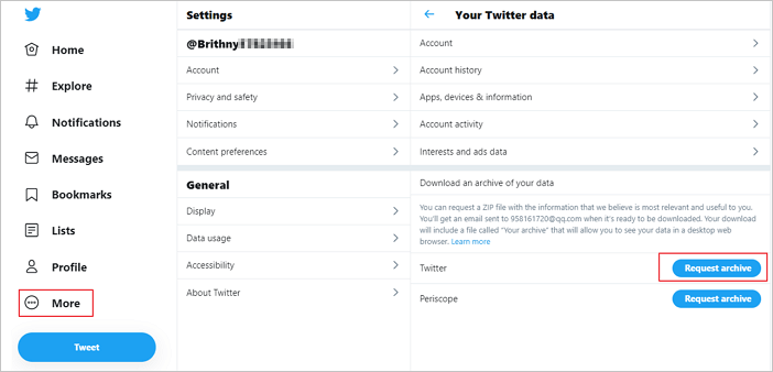 odzyskaj usunięte tweety przez archiwum Twittera - 1