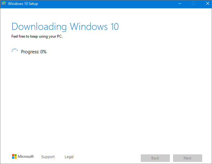 rozpocznij pobieranie pliku ISO