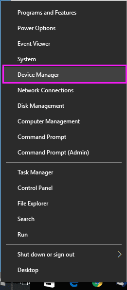 wejść do menedżera urządzeń