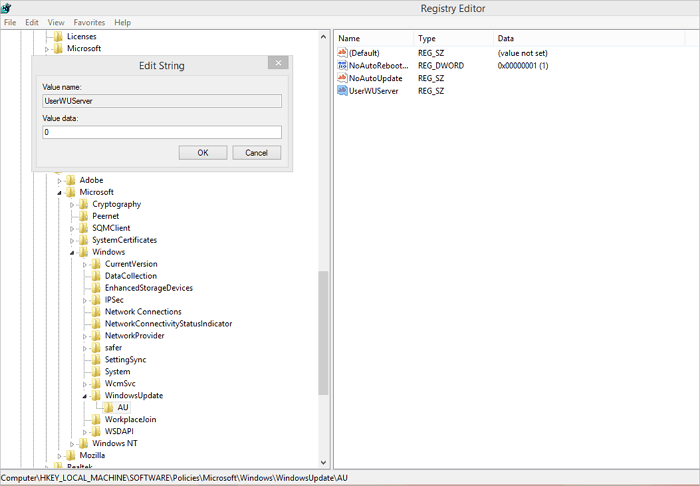 napraw kod błędu 0x800f0954 — Pomiń serwer WSUS 2