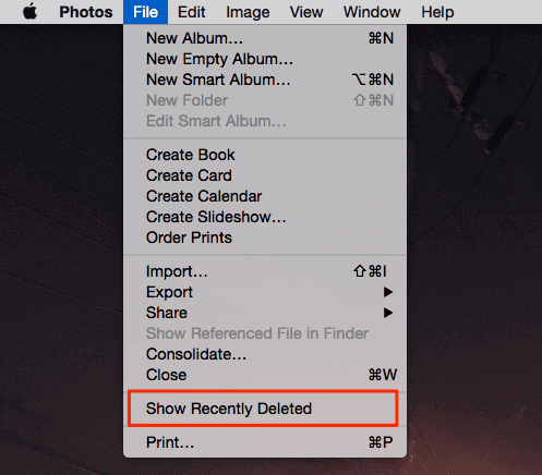 locate recently deleted folder on mac