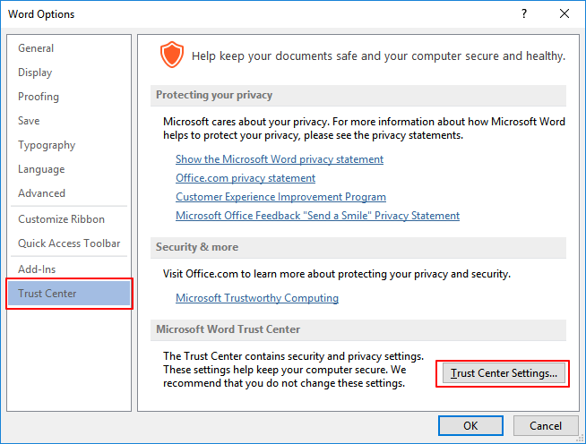 Otwórz zaufane centrum