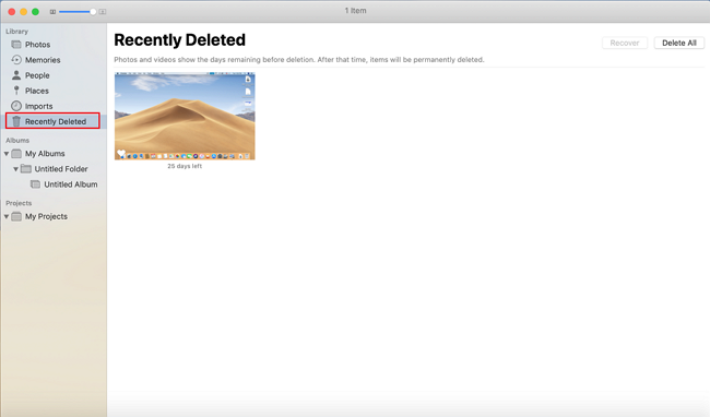 recently deleted file on mac