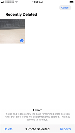 recover deleted files from recently deleted folder on iphone
