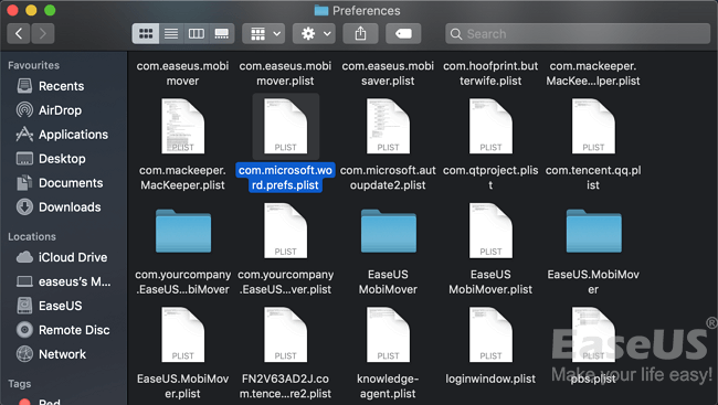 remove word preference