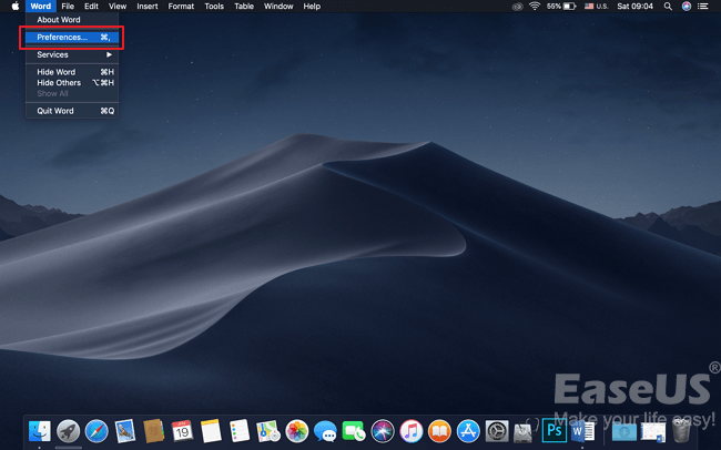 remove word preference