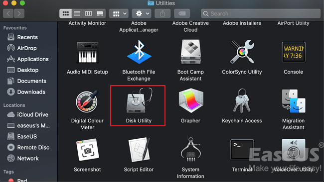 repair disk permissions step 1