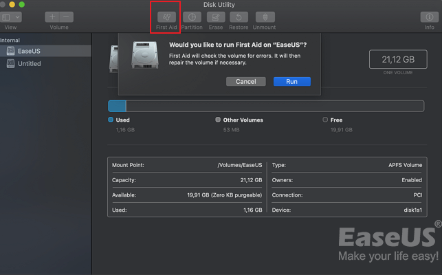 repair disk permissions step 2