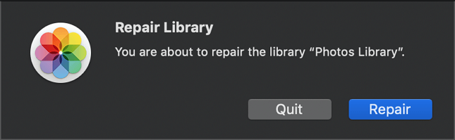 repair photos library mac