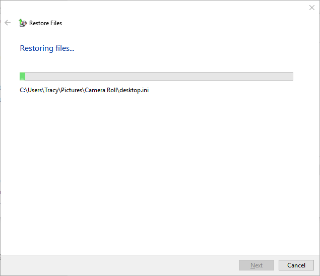 recover from backup step 4