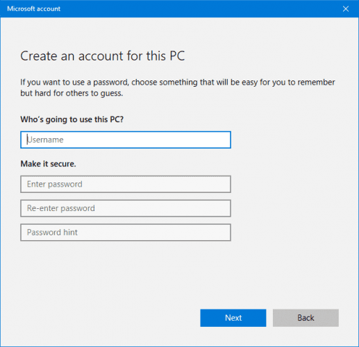 Utwórz nowe konto użytkownika.