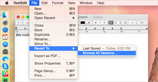 przywróć edytowane zdjęcie do oryginału na komputerze Mac