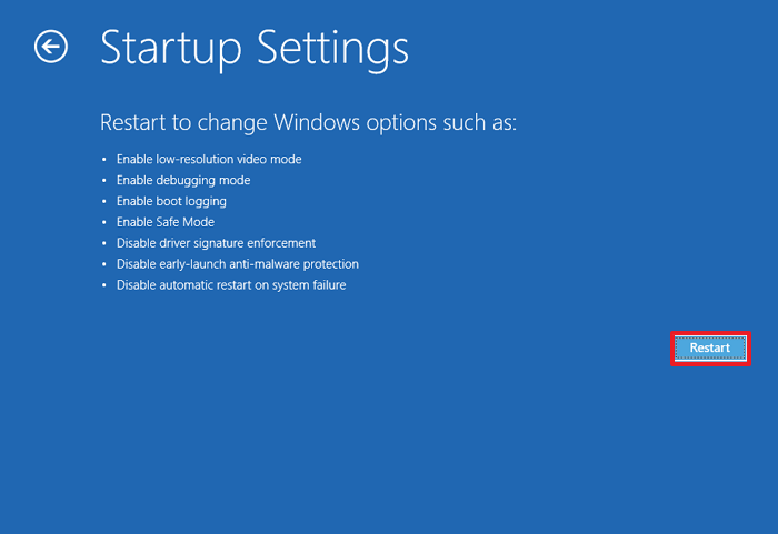 jak uruchomić system w trybie awaryjnym od początku - kliknij uruchom ponownie