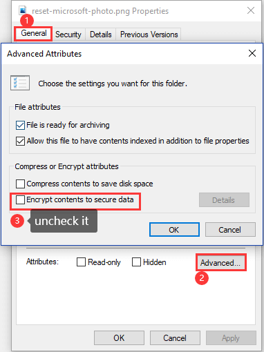 wyłącz szyfrowanie zdjęć