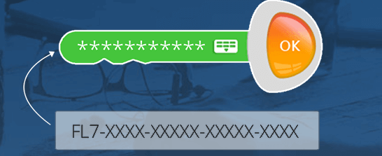 Odblokuj blokadę folderu za pomocą klucza seryjnego.