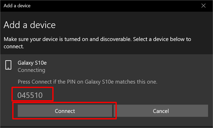 Zweryfikuj PIN i połącz Androida