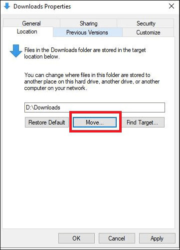Kliknij opcję przeniesienia