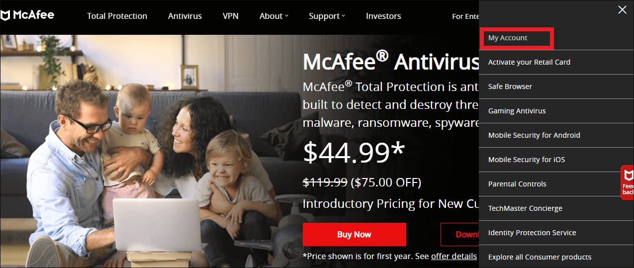 konto mcafee