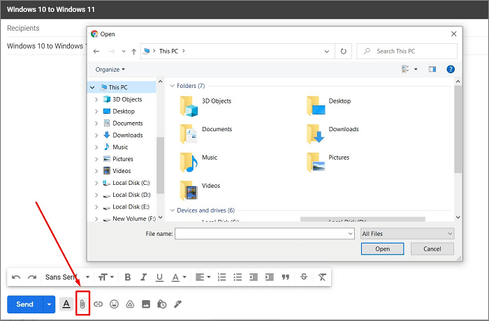 przesyłanie plików przez e-mail