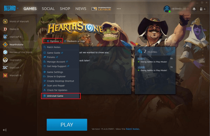 install blizzard to another drive