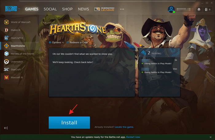 install blizzard to another drive 2