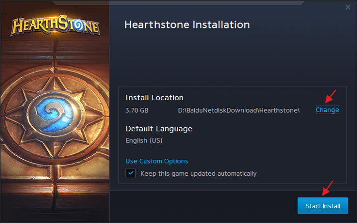 install blizzard to another drive