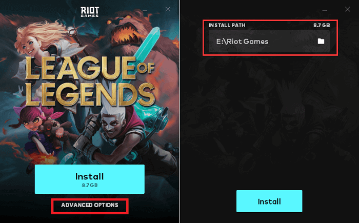 league of legends install size