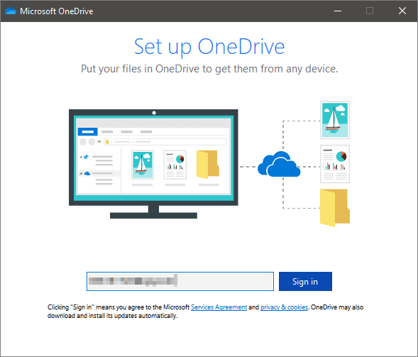zaloguj się do onedrive