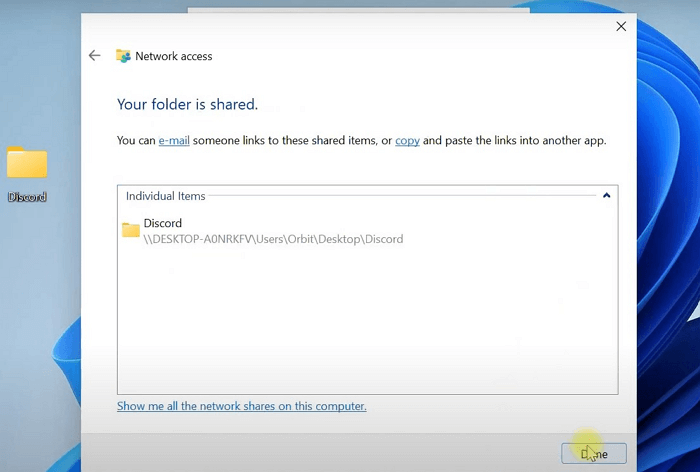 Udostępniony folder