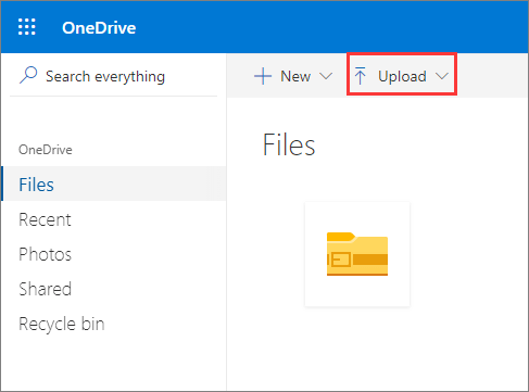 przesyłaj duże pliki onedrive