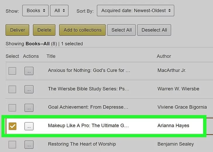 Wybierz książki do przeniesienia