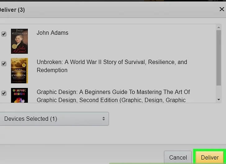 Potwierdź przeniesienie Kindle Book