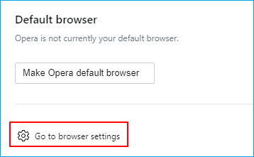 how to open opera settings