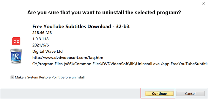 Potwierdź, aby odinstalować