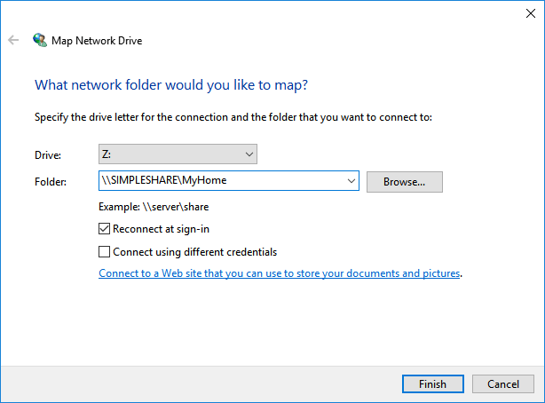 use network share file