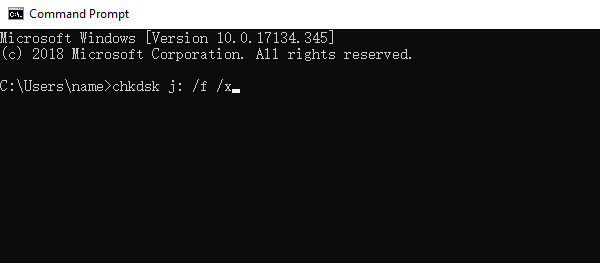 Fix Kinston error via chkdsk command