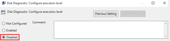 configure execution level