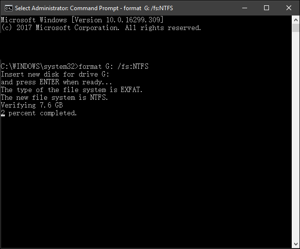 convert exfat to ntfs