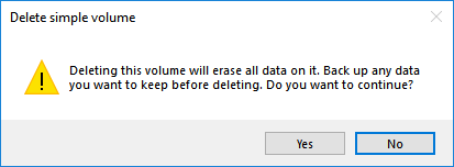 Delete Simple Volume