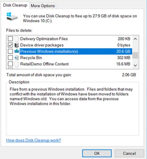 usuń windows.old folder windows 11