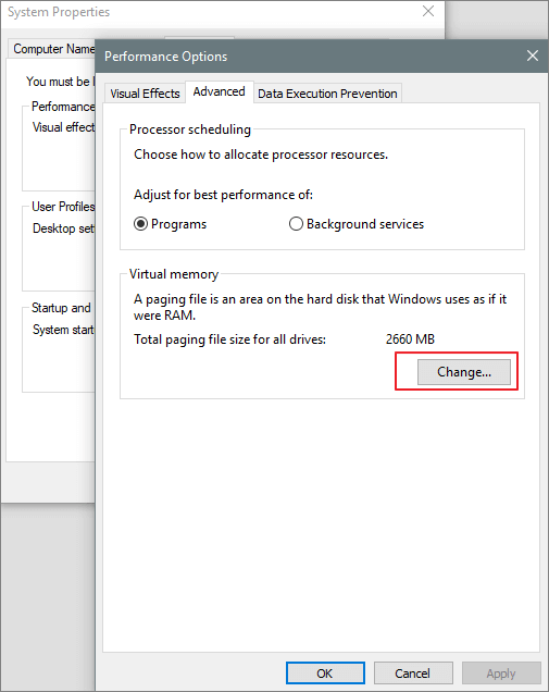 increase virtual memory