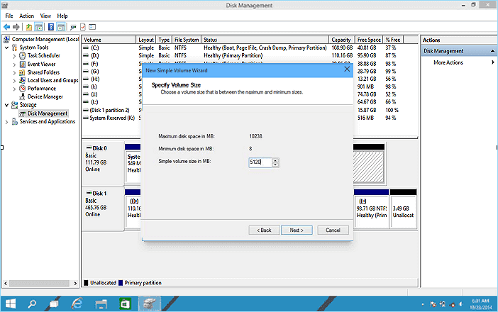 manage partition