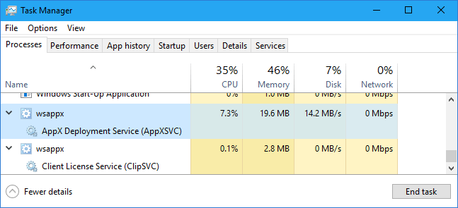 Zrzut ekranu z wsapps