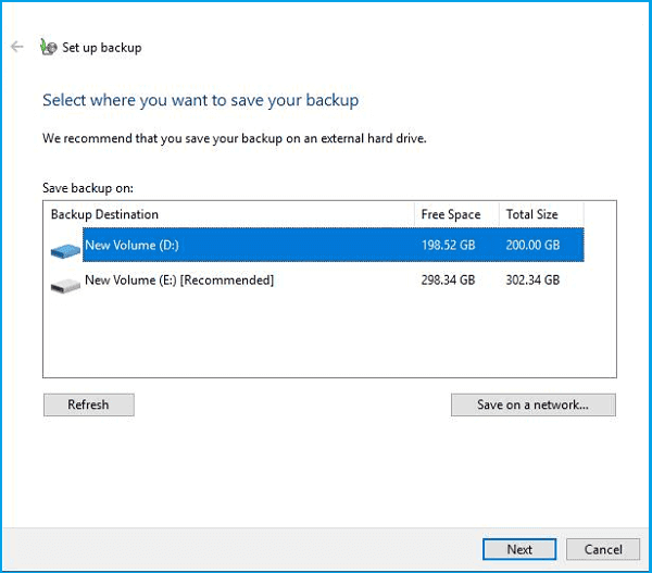 backup by windows step3