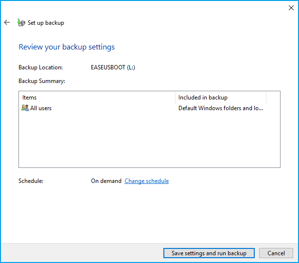 backup by windows step6