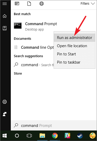 Run Command Prompt to fix 'cannot copy files' error.