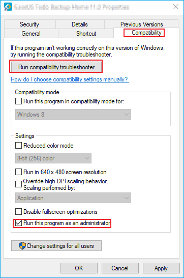 run application compatability troubleshooter - 1