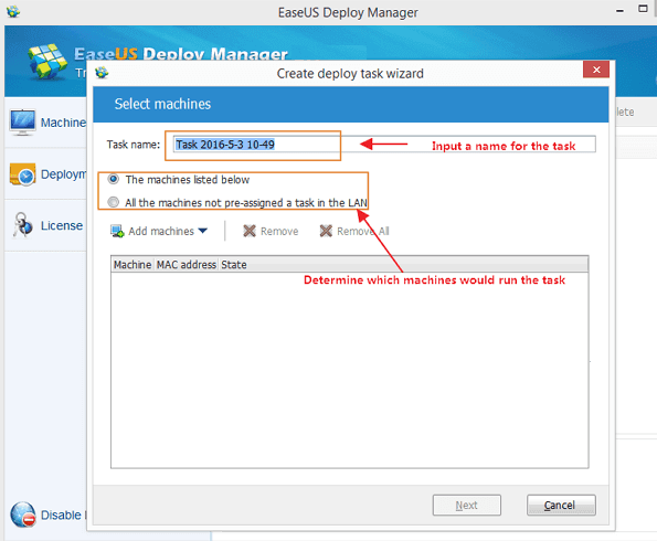 Utwórz zadanie instalacji systemu operacyjnego na kilku komputerach jednocześnie.